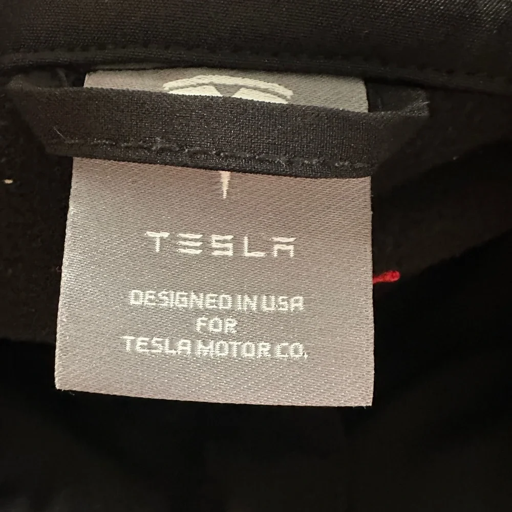 Tesla Corp Employee Jacket Mens M‎ Black Softshell Full Zip Logo Red Embroidery